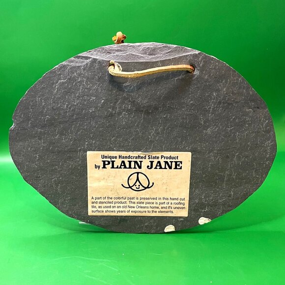 VTG Plain Jane Slate Sign Snowflakes Angel Kisses Handcrafted New Orleans Art - Picture 2 of 8